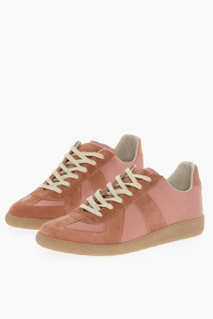 Maison Margiela Mm22 Suede Low-Top Sneakers With Contrast Laces