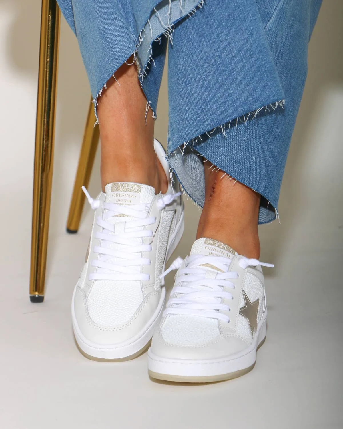 Major Glitter Star Vintage Havana Sneakers In White