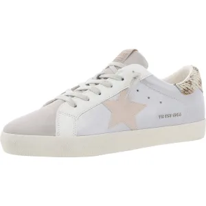 MEERA Womens Cushioned Footbed Leather Casual And Fashion Sneakers