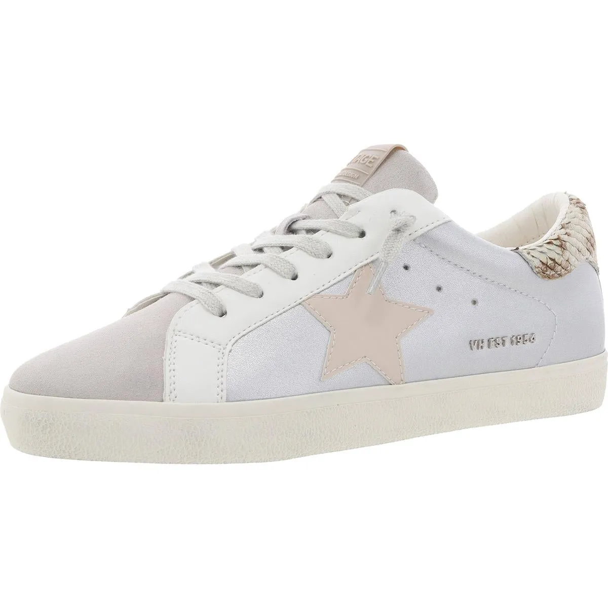 MEERA Womens Cushioned Footbed Leather Casual And Fashion Sneakers