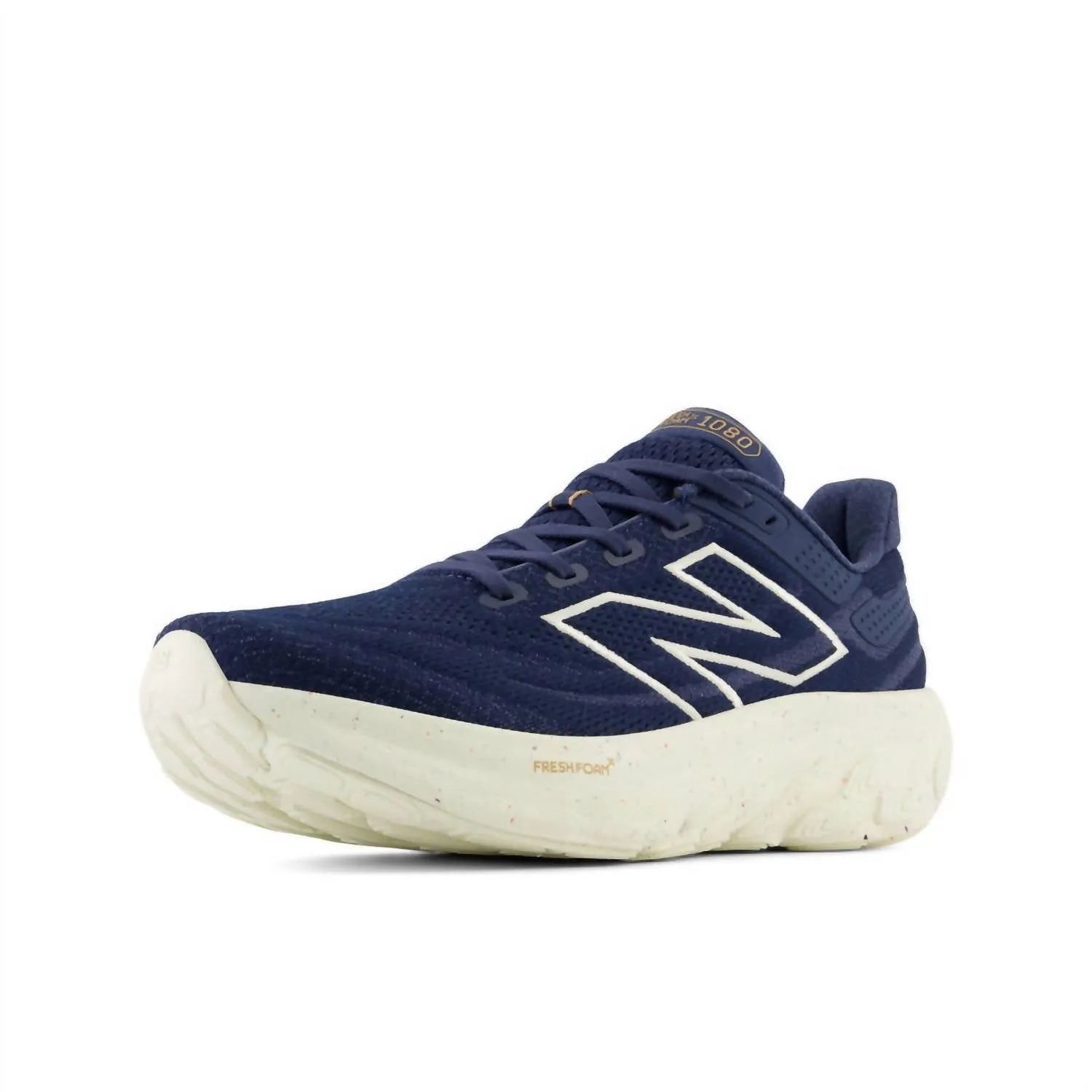 Men's 1080 V13 Running Sneakers In Navy With Vintage Indigo And Sea Salt