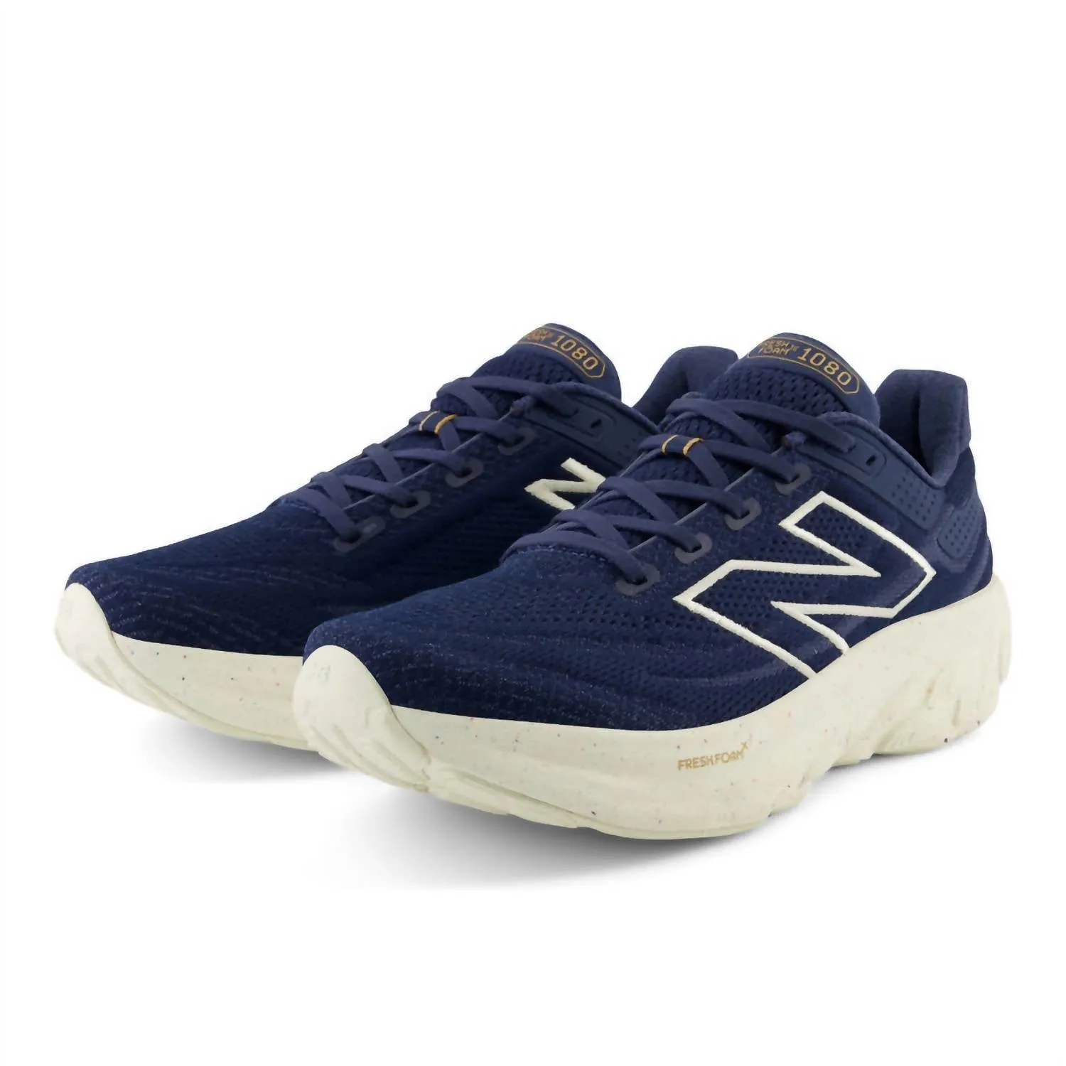 Men's 1080 V13 Running Sneakers In Navy With Vintage Indigo And Sea Salt