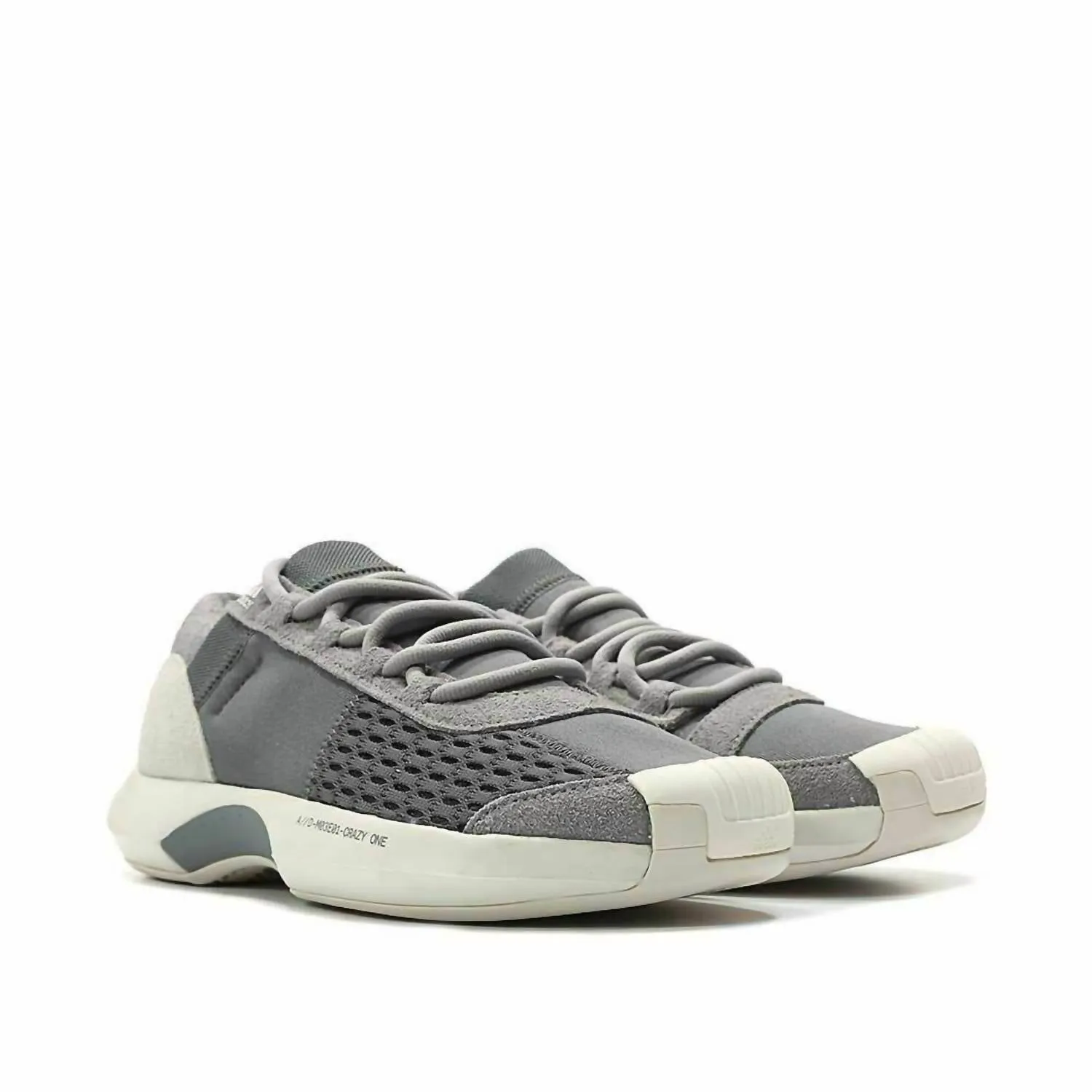 Men's Crazy 1 Adv Shoes In Grey Three/grey Four/power Red