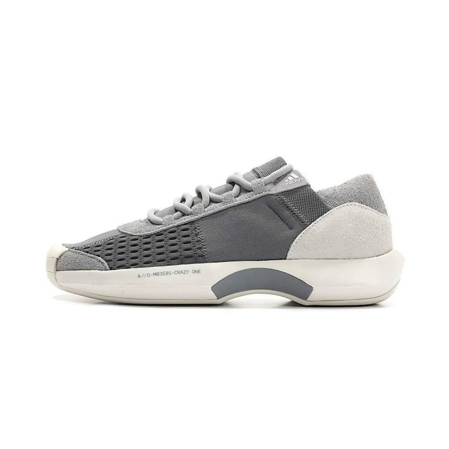 Men's Crazy 1 Adv Shoes In Grey Three/grey Four/power Red