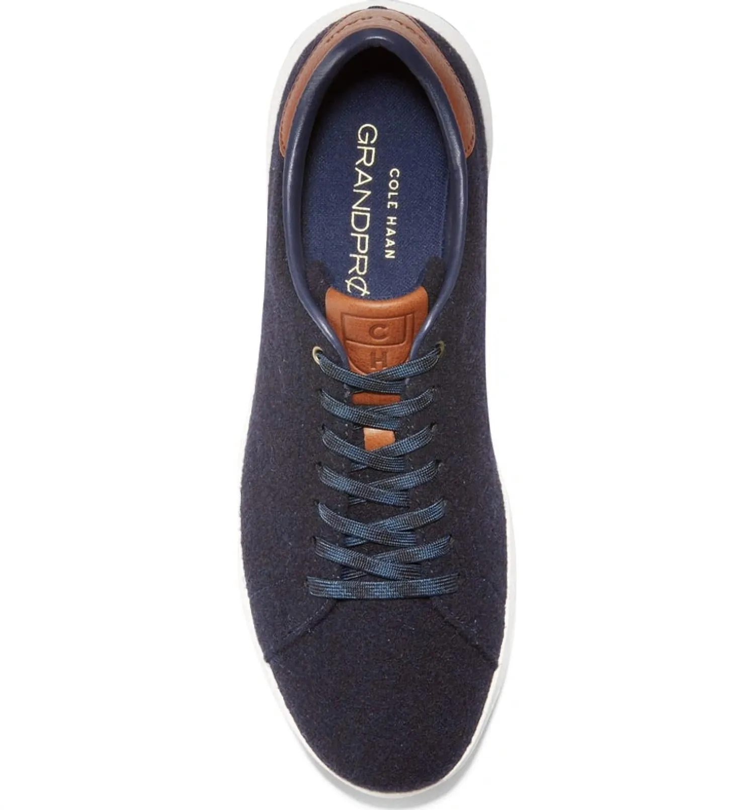 Men's Grandpro Tennis Sneaker In Navy Ink Wool/british Tan