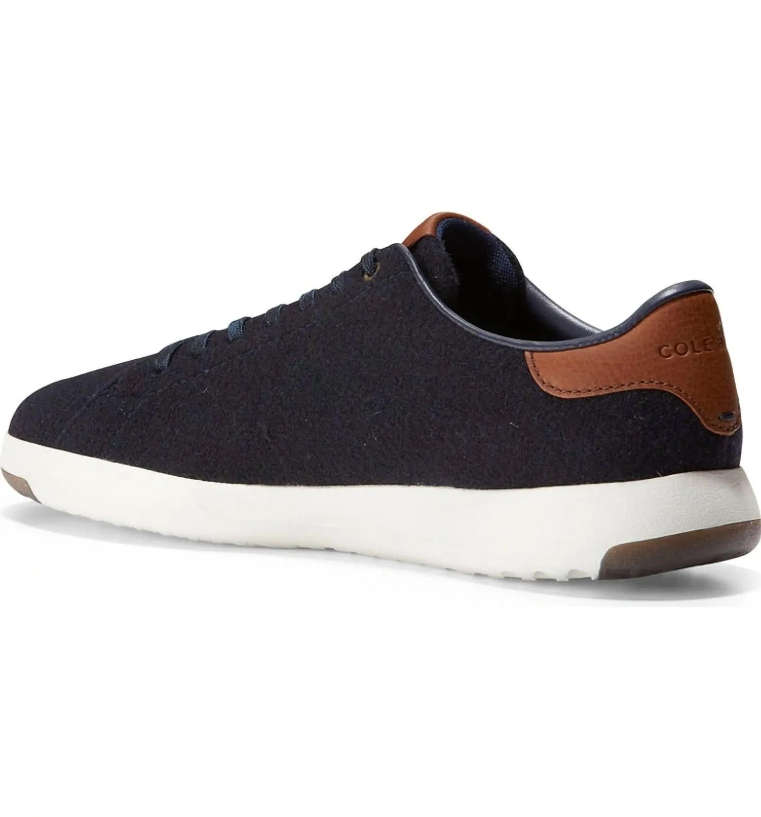 Men's Grandpro Tennis Sneaker In Navy Ink Wool/british Tan
