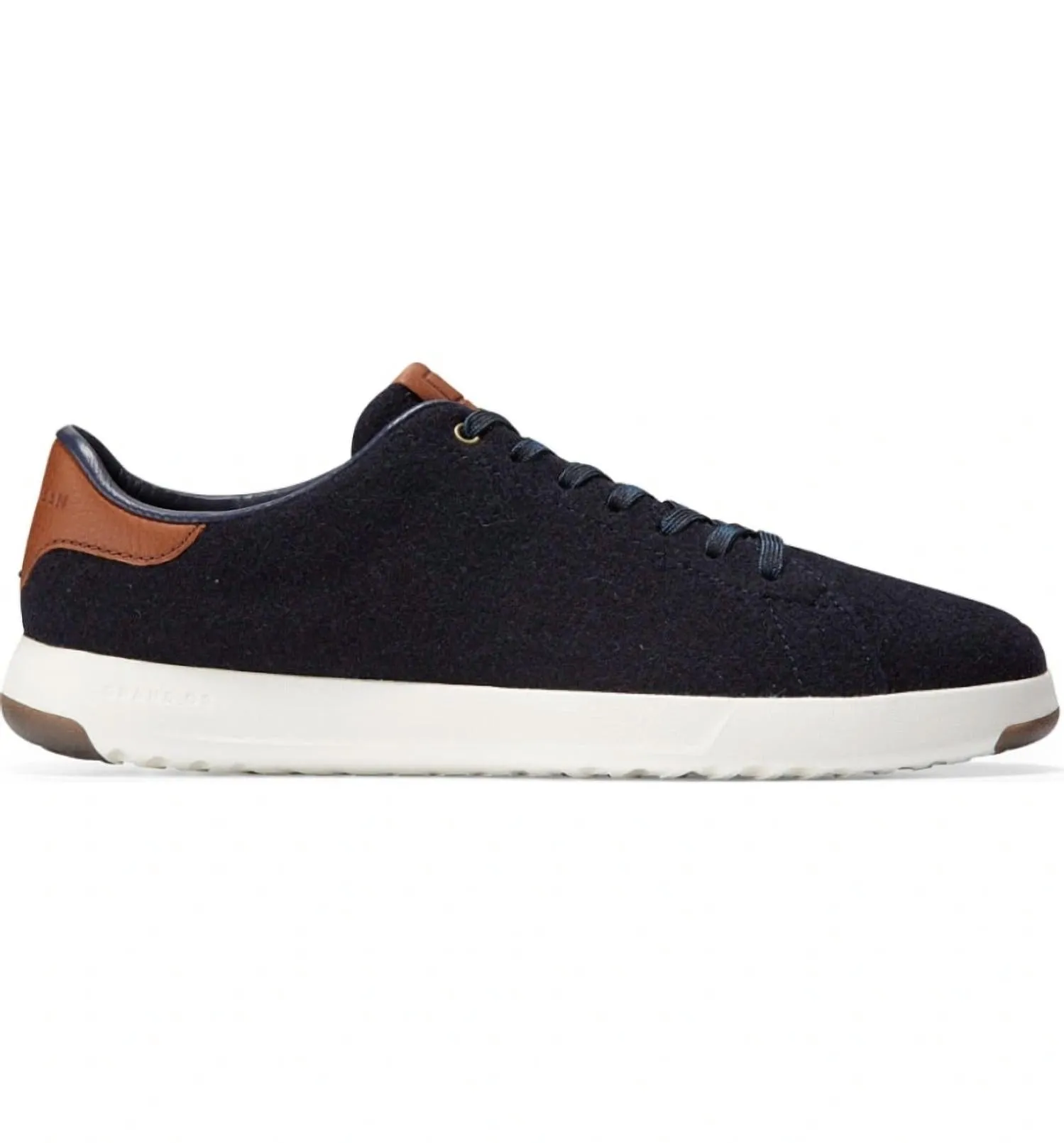 Men's Grandpro Tennis Sneaker In Navy Ink Wool/british Tan