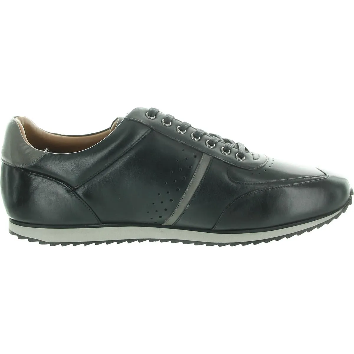 Mens Lace-Up Leather Casual And Fashion Sneakers