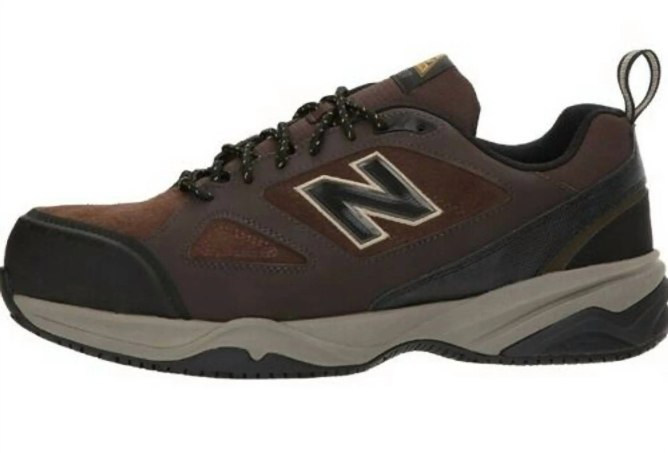 Men's Mid627 Steel Toes Work Shoes In Brown Black