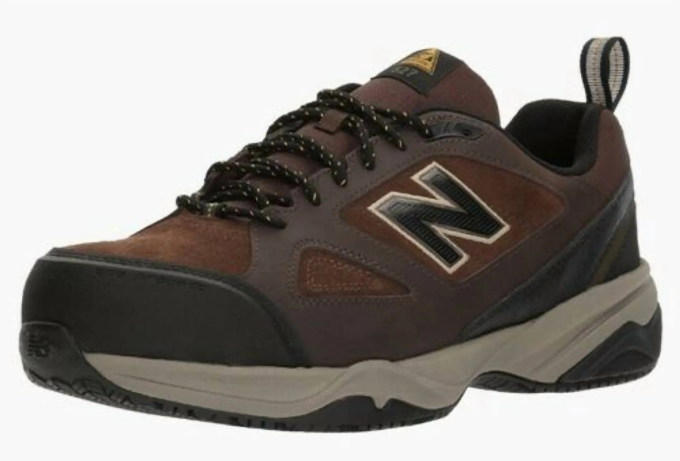 Men's Mid627 Steel Toes Work Shoes In Brown Black