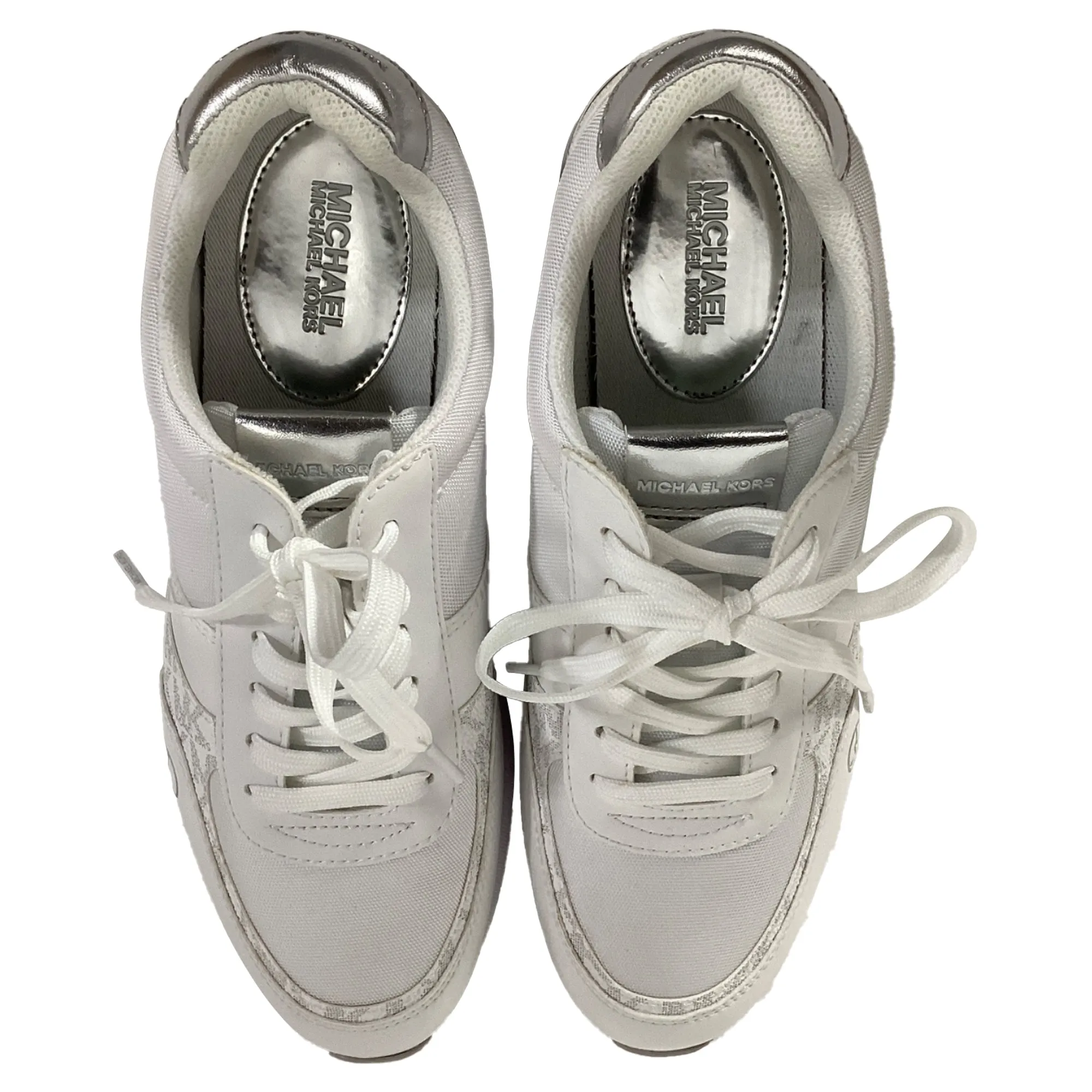 Michael Kors Andi Trainer in Bright White Faux Leather