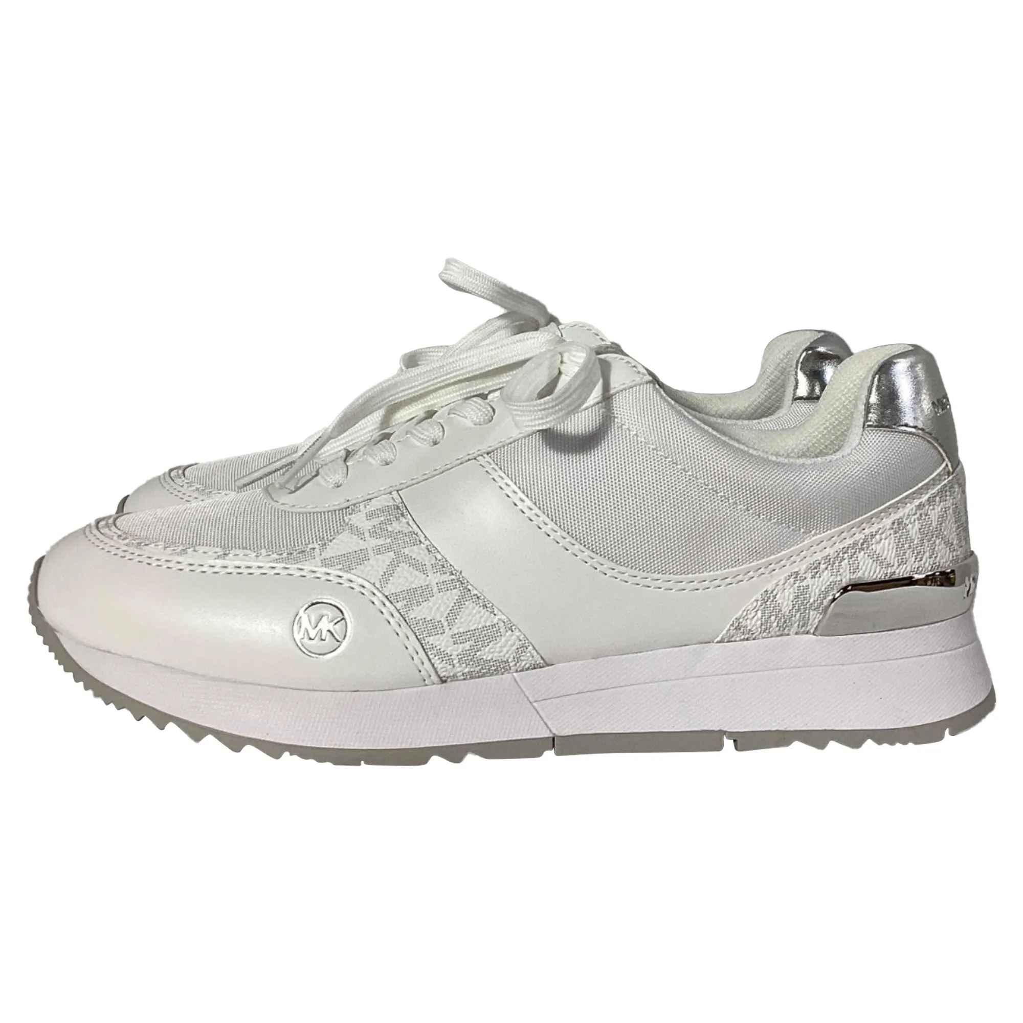 Michael Kors Andi Trainer in Bright White Faux Leather