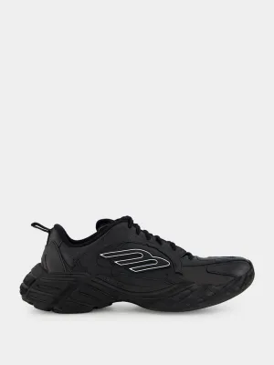 Monday Shoe Black Leather Sneakers