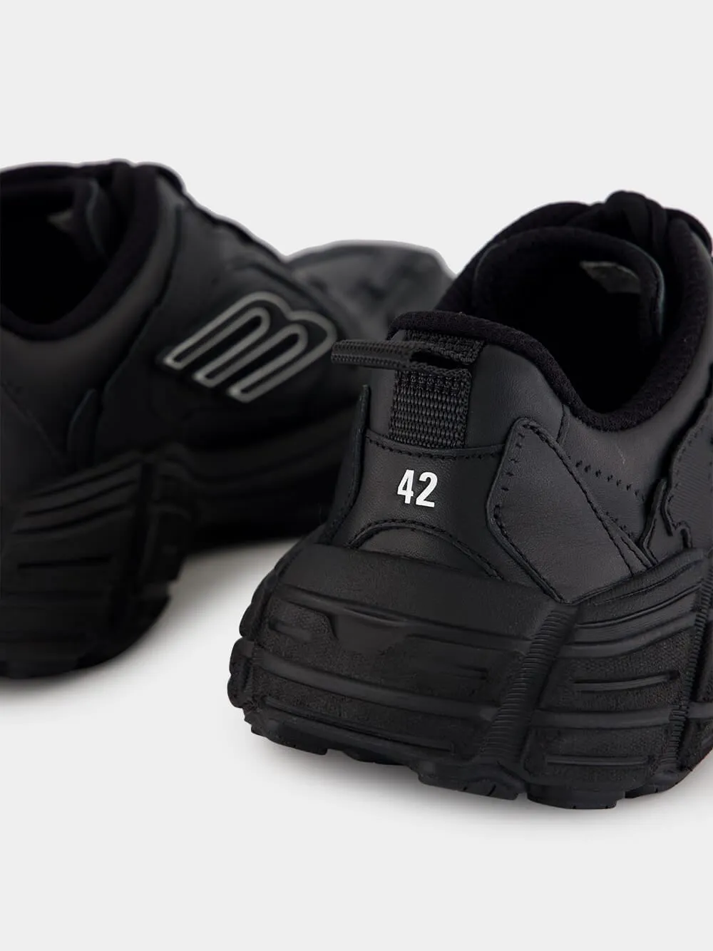 Monday Shoe Black Leather Sneakers