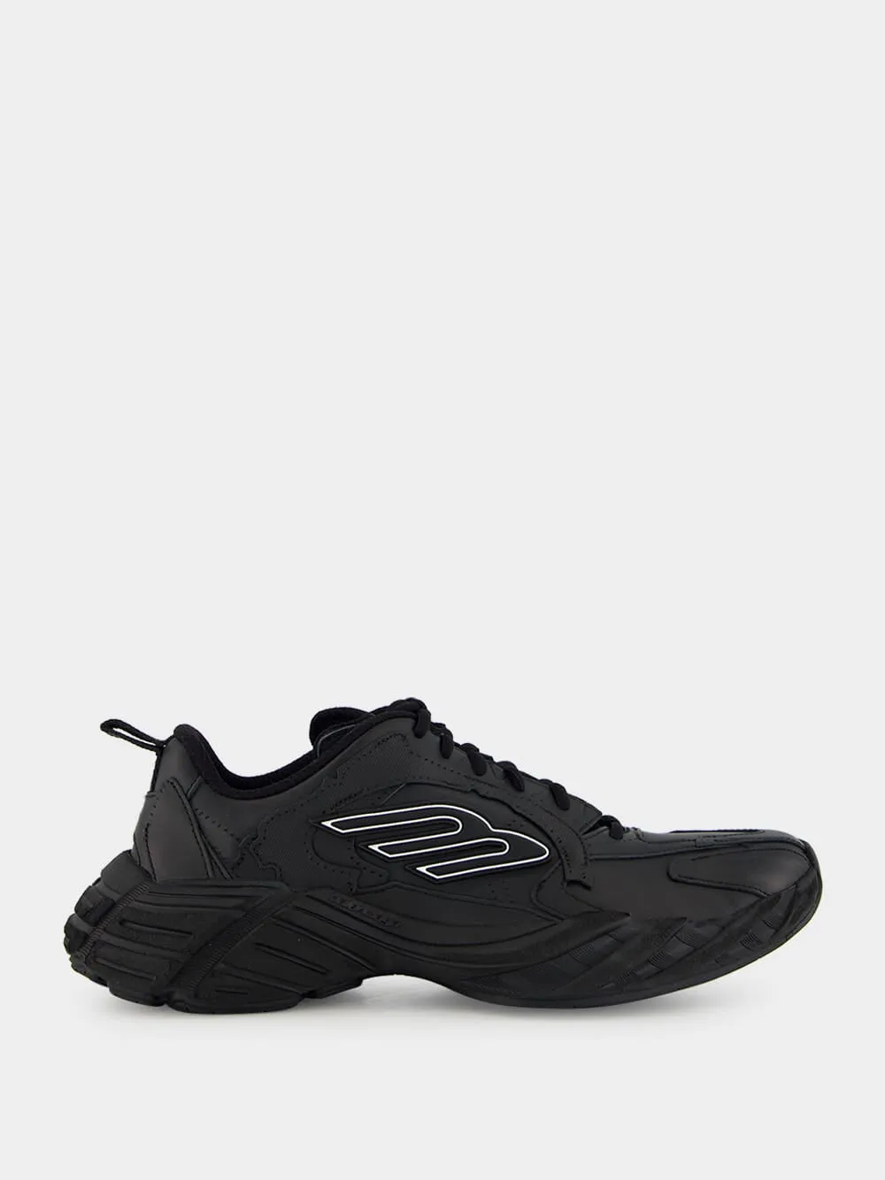 Monday Shoe Black Leather Sneakers