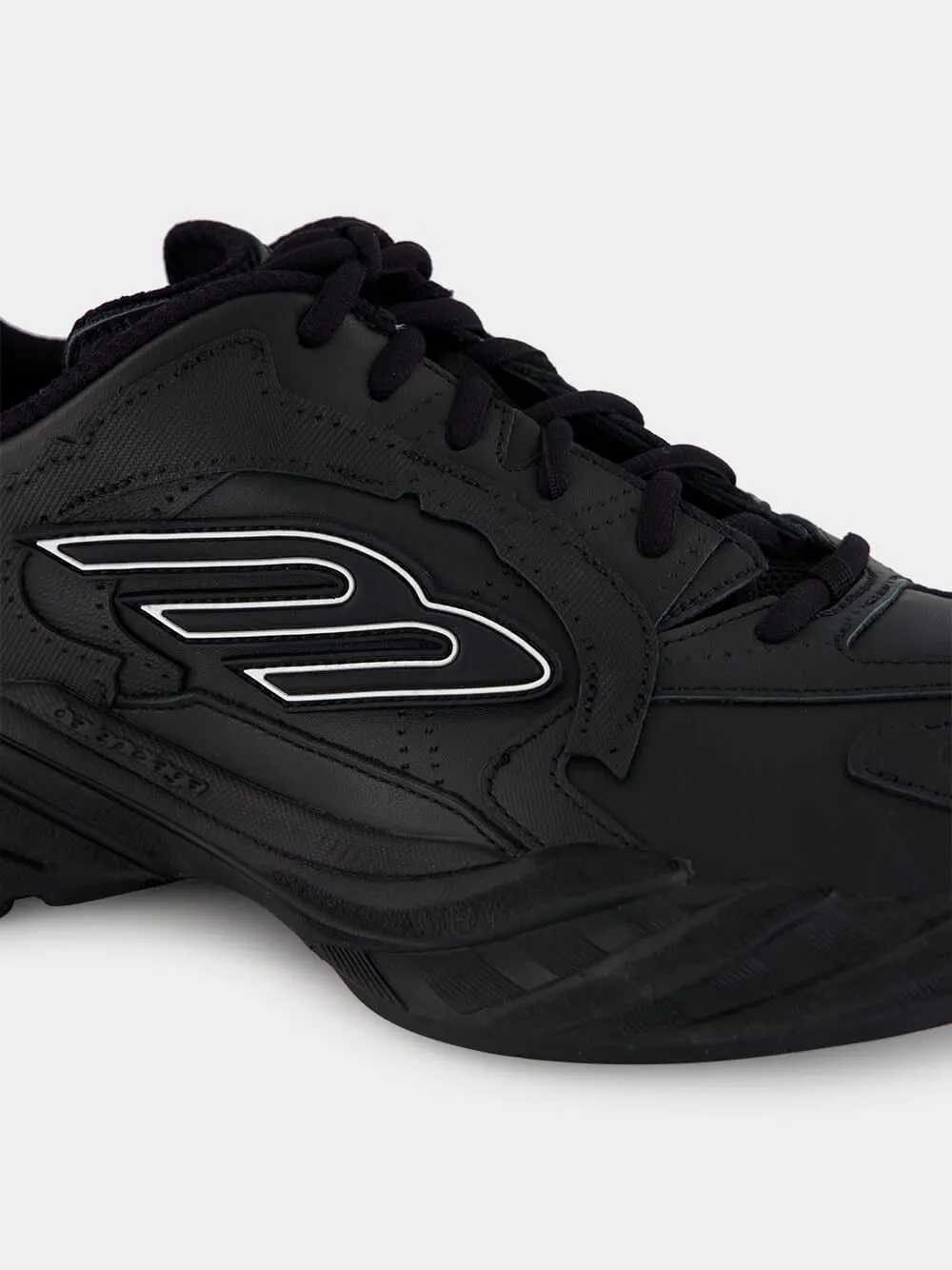 Monday Shoe Black Leather Sneakers