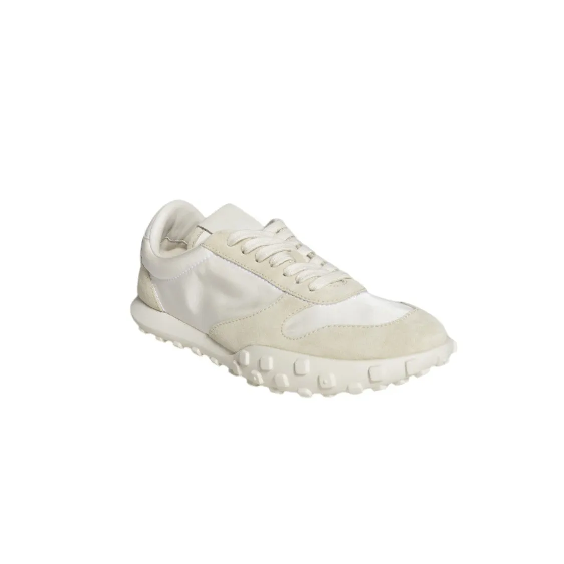 Moon Sneakers In Nylon And Suede Cream