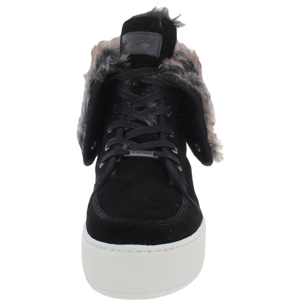 Mosey Womens Suede Faux Fur Casual and Fashion Sneakers