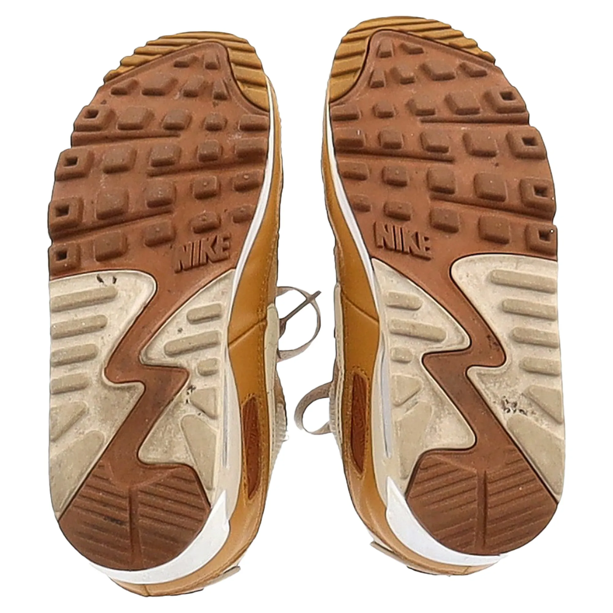 Nike Air Max 90 Sneakers in Caramel Nylon and Leather