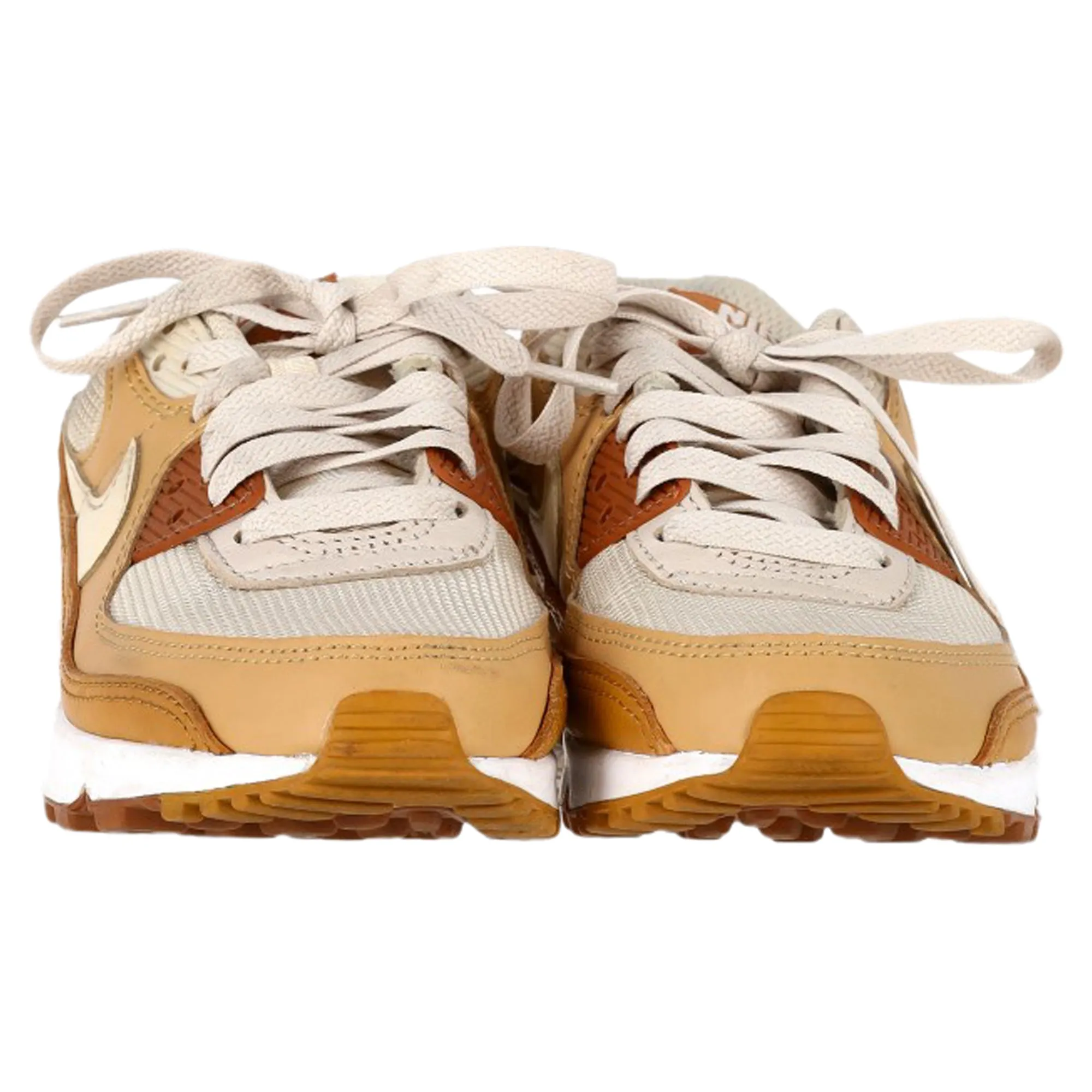 Nike Air Max 90 Sneakers in Caramel Nylon and Leather