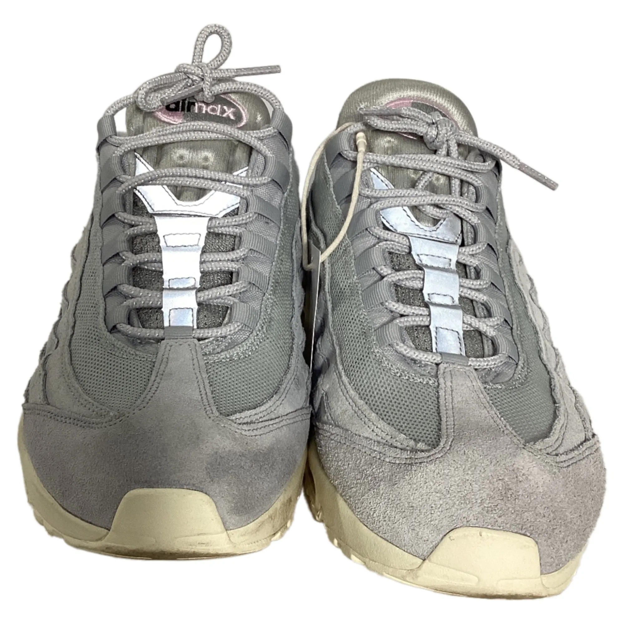 Nike Air Max 95 Grey Pink Foam Sneakers in Grey Suede