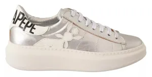 Patrizia Pepe Full Grain Leather Lace Up Sneakers Women's Shoes (Pre-Owned)