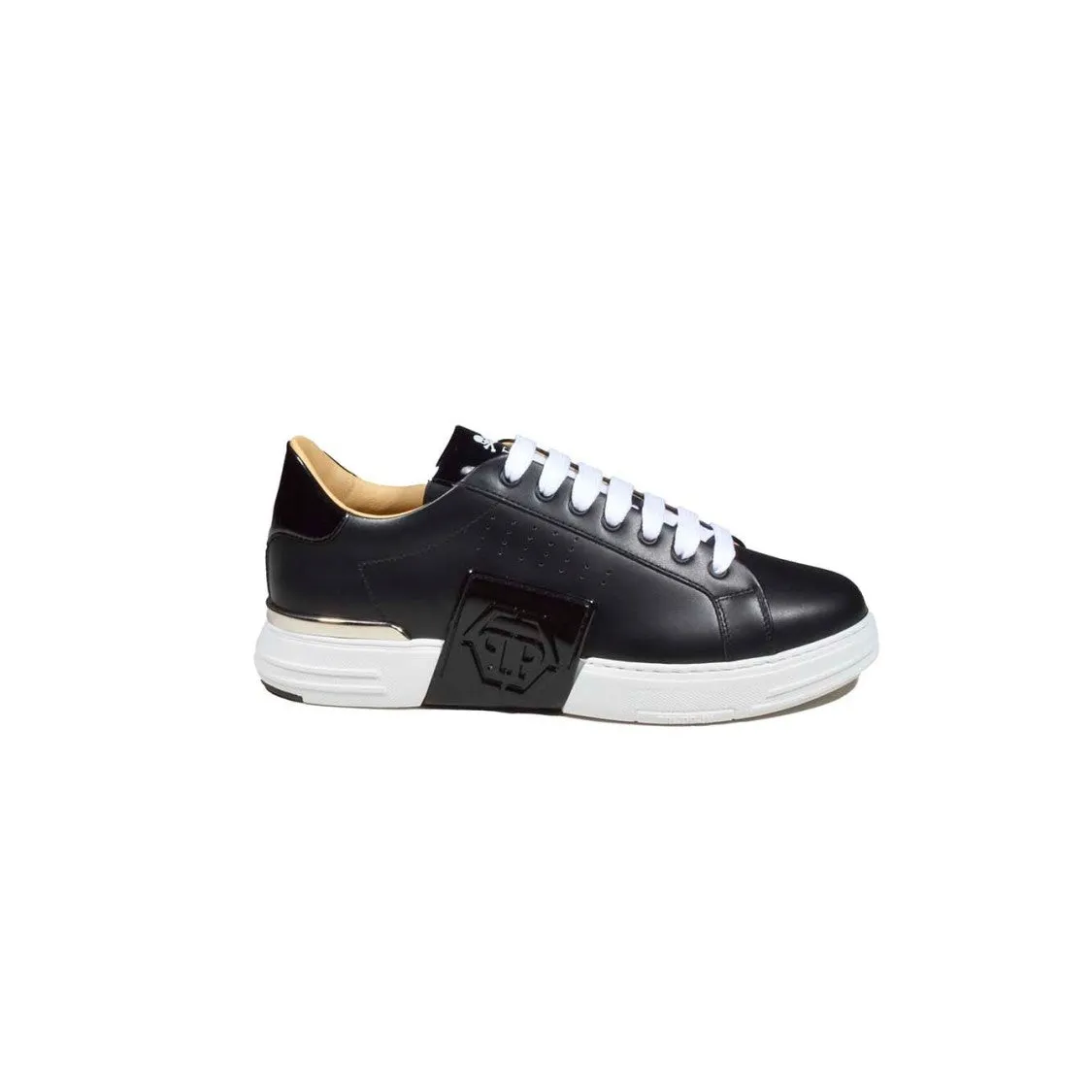 Phantom Kick$ Lo-Top Sneakers In White Leather And Detail