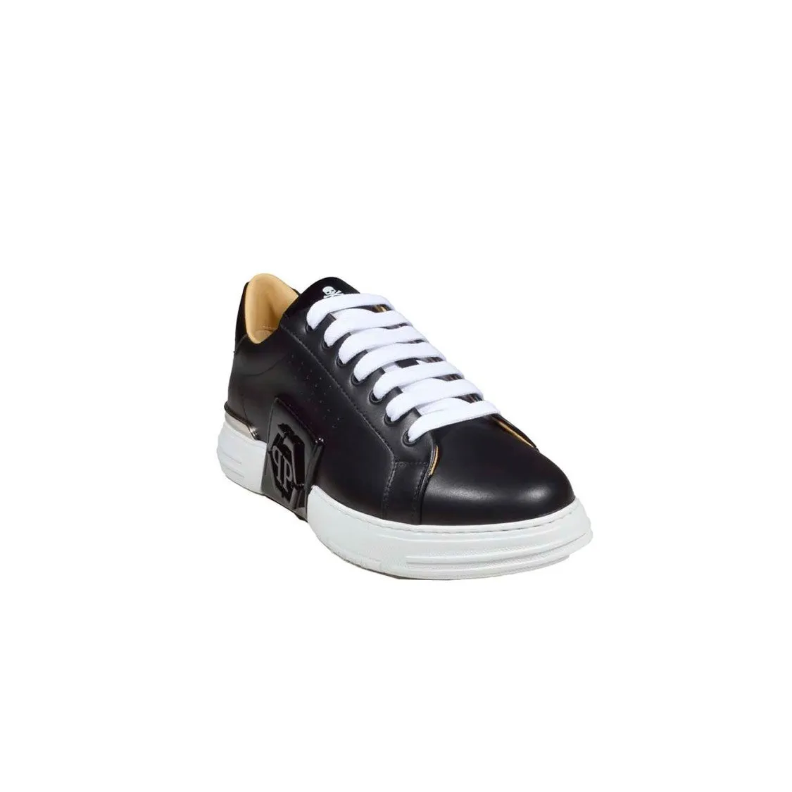 Phantom Kick$ Lo-Top Sneakers In White Leather And Detail