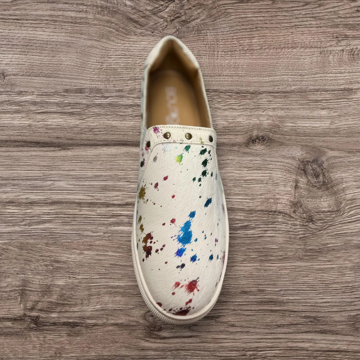 Pine Tar Rainbow Cowhide Sneakers In White