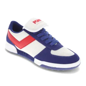 PONY Mens Linebacker Archive Genuine Leather and Mesh Premium Lace Up Athletic Sneaker Shoe