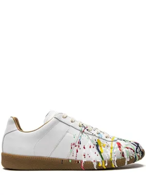 Replica Paint Sneakers With Varnished Effect
