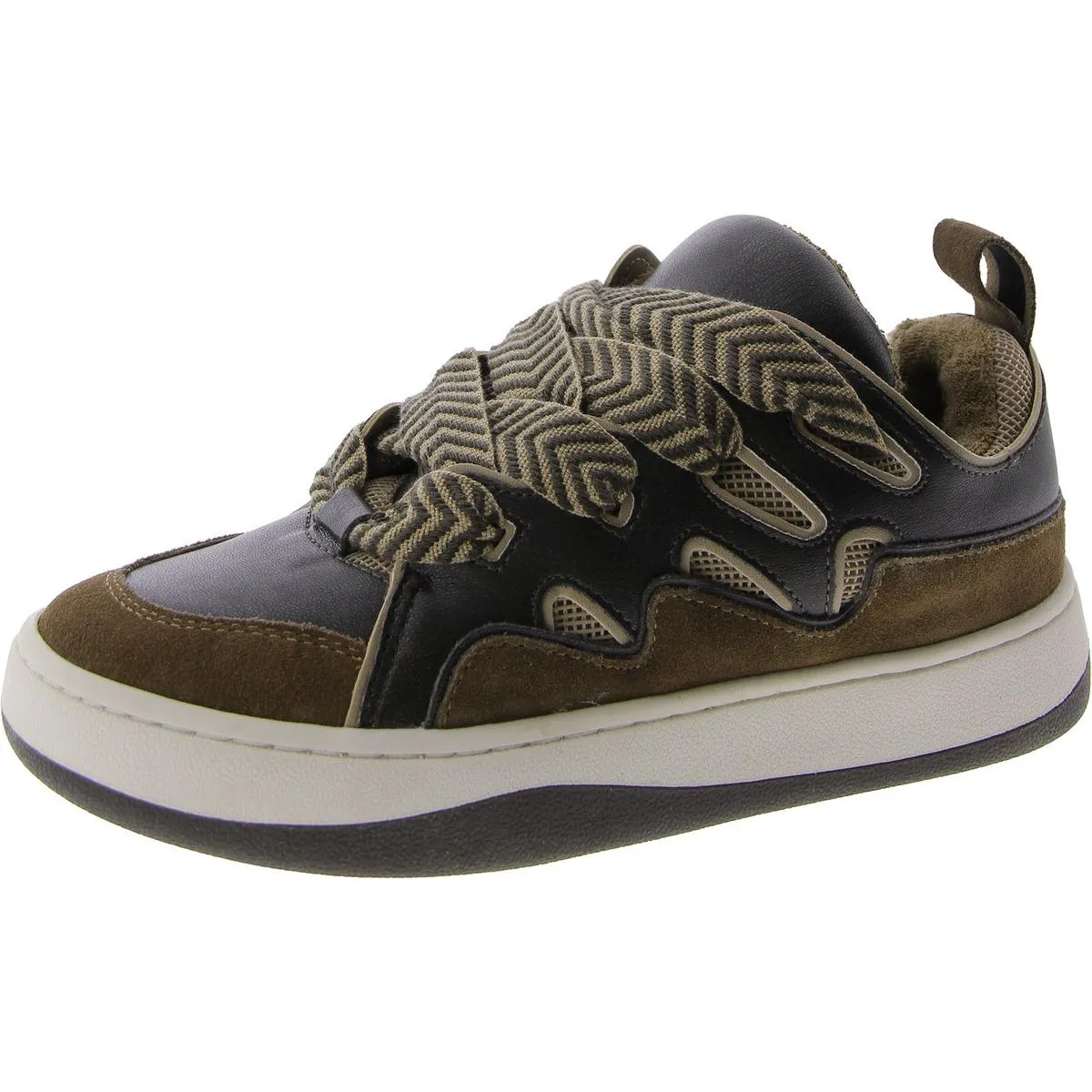 Roaring Womens Faux Leather Lifestyle Casual and Fashion Sneakers