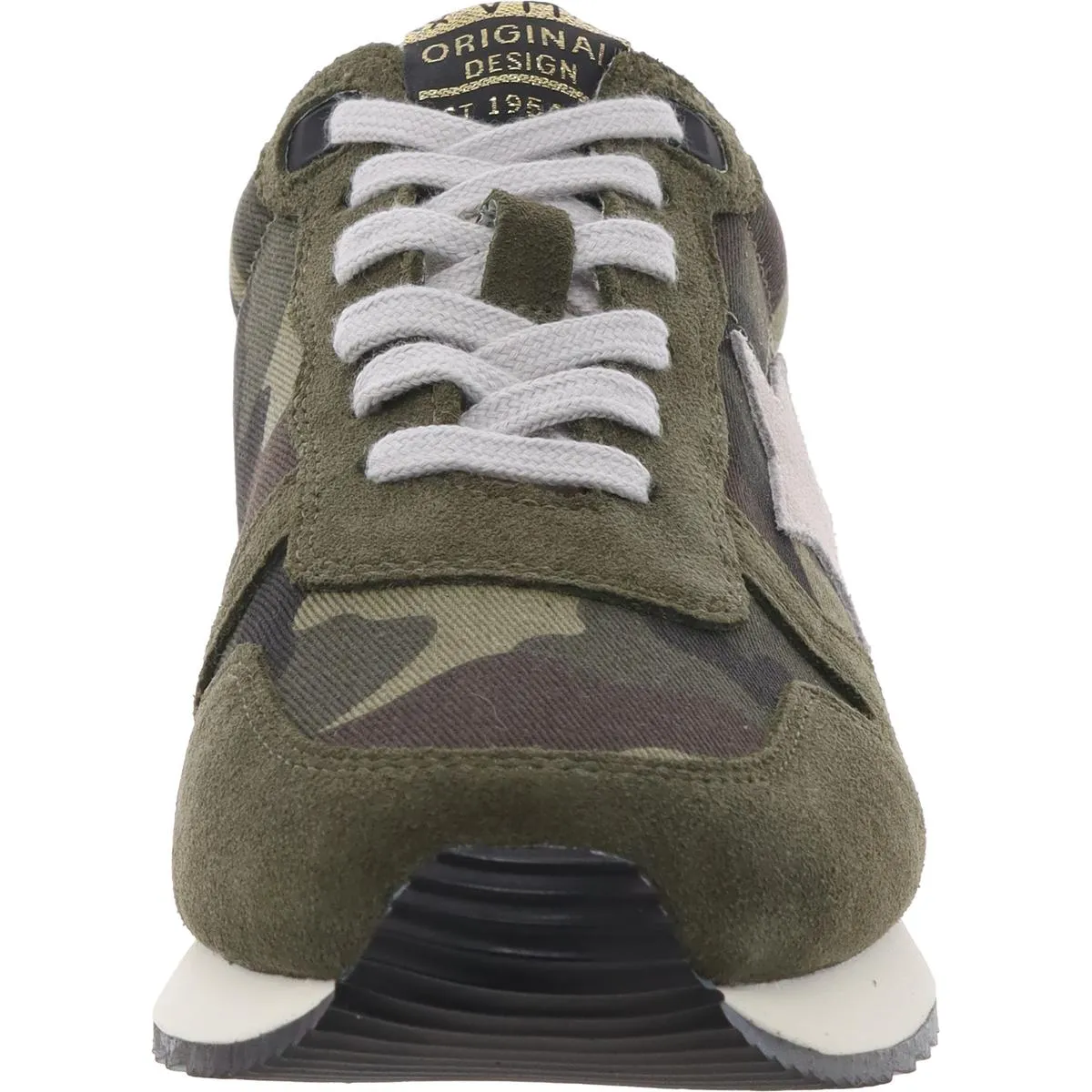ROCK Womens Cushioned Footbed Leather Casual And Fashion Sneakers
