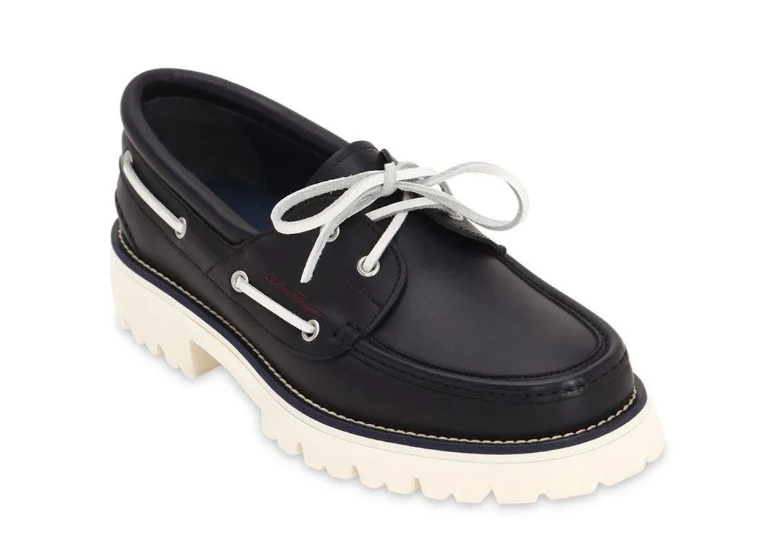 SALVATORE FERRAGAMO Ambler Men's 709209 Dark Blue Sneaker