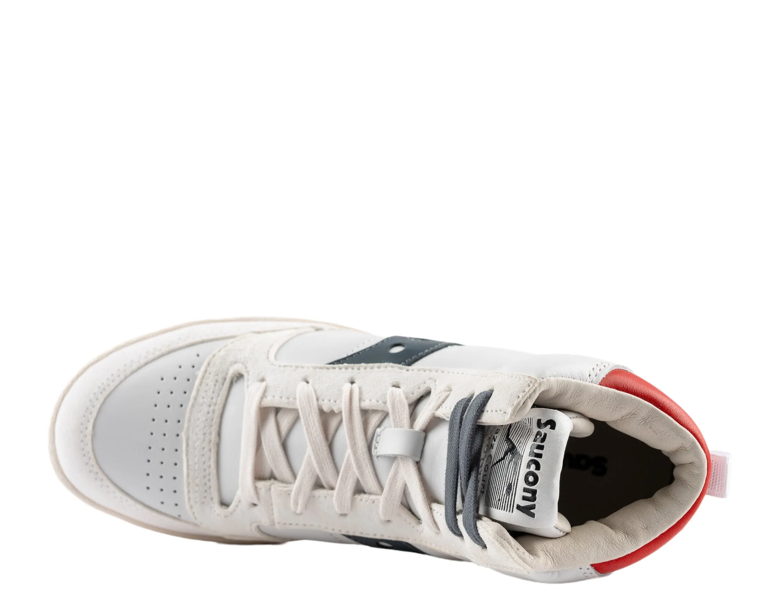Saucony Originals Jazz Court High Premium White/Navy/Red Men's Shoes S70722-2