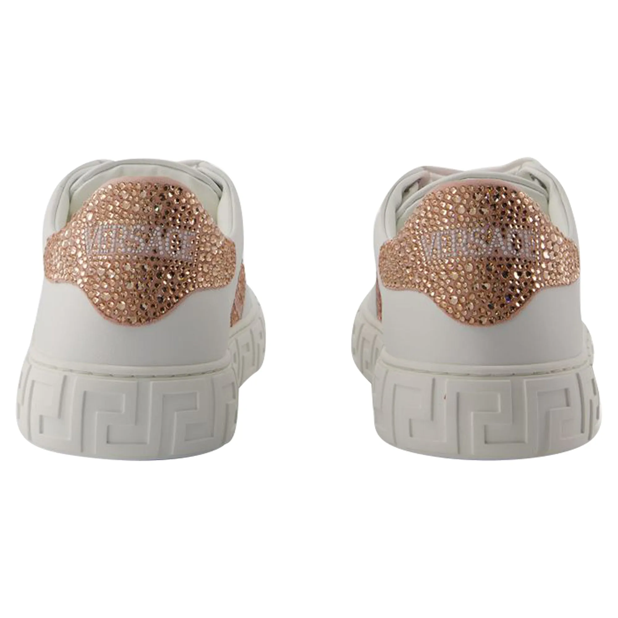 Sneakers - Versace - Cotton - White/Pink