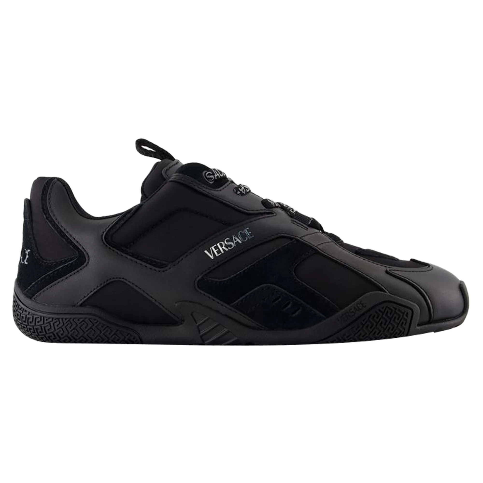 Sneakers - Versace - Leather - Black