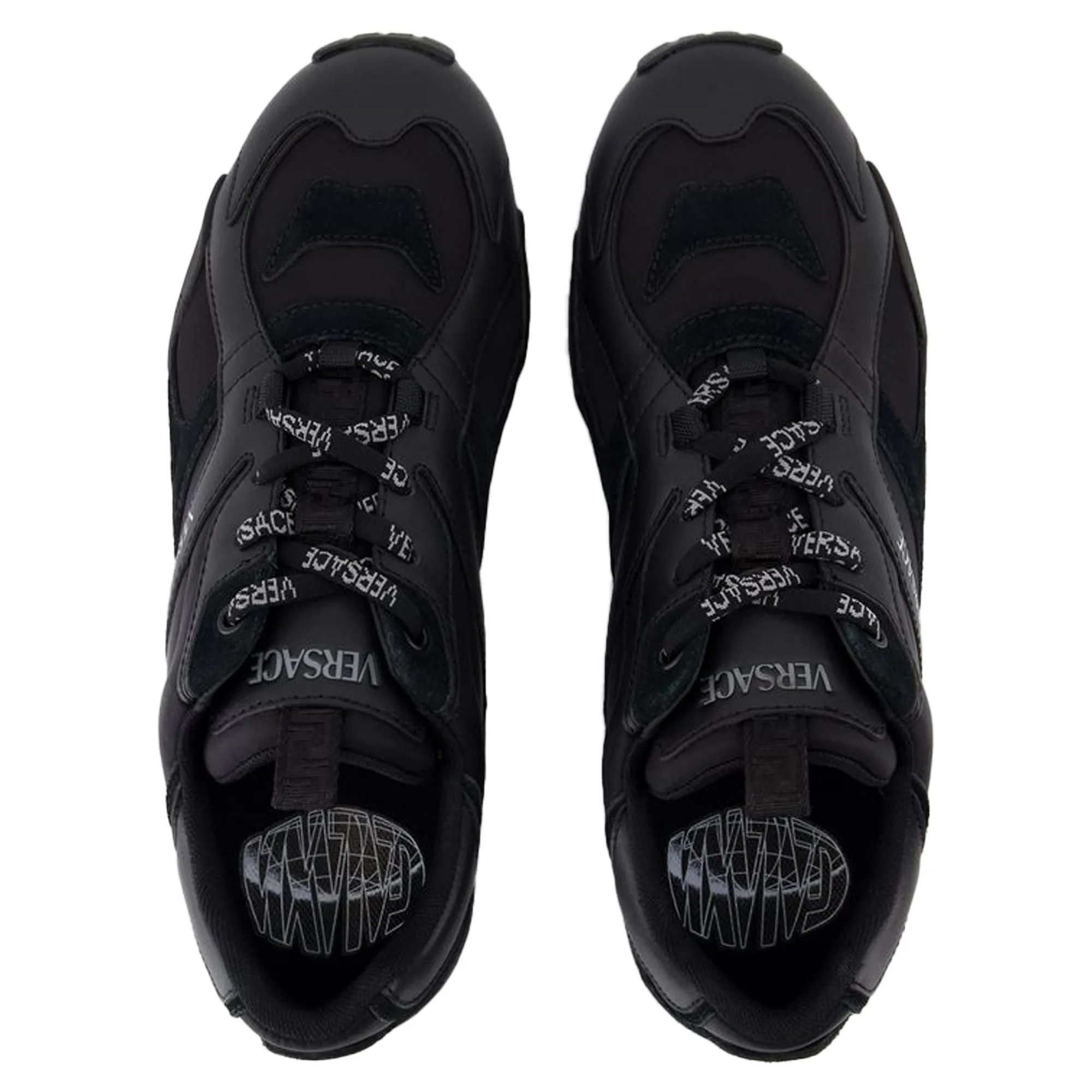 Sneakers - Versace - Leather - Black