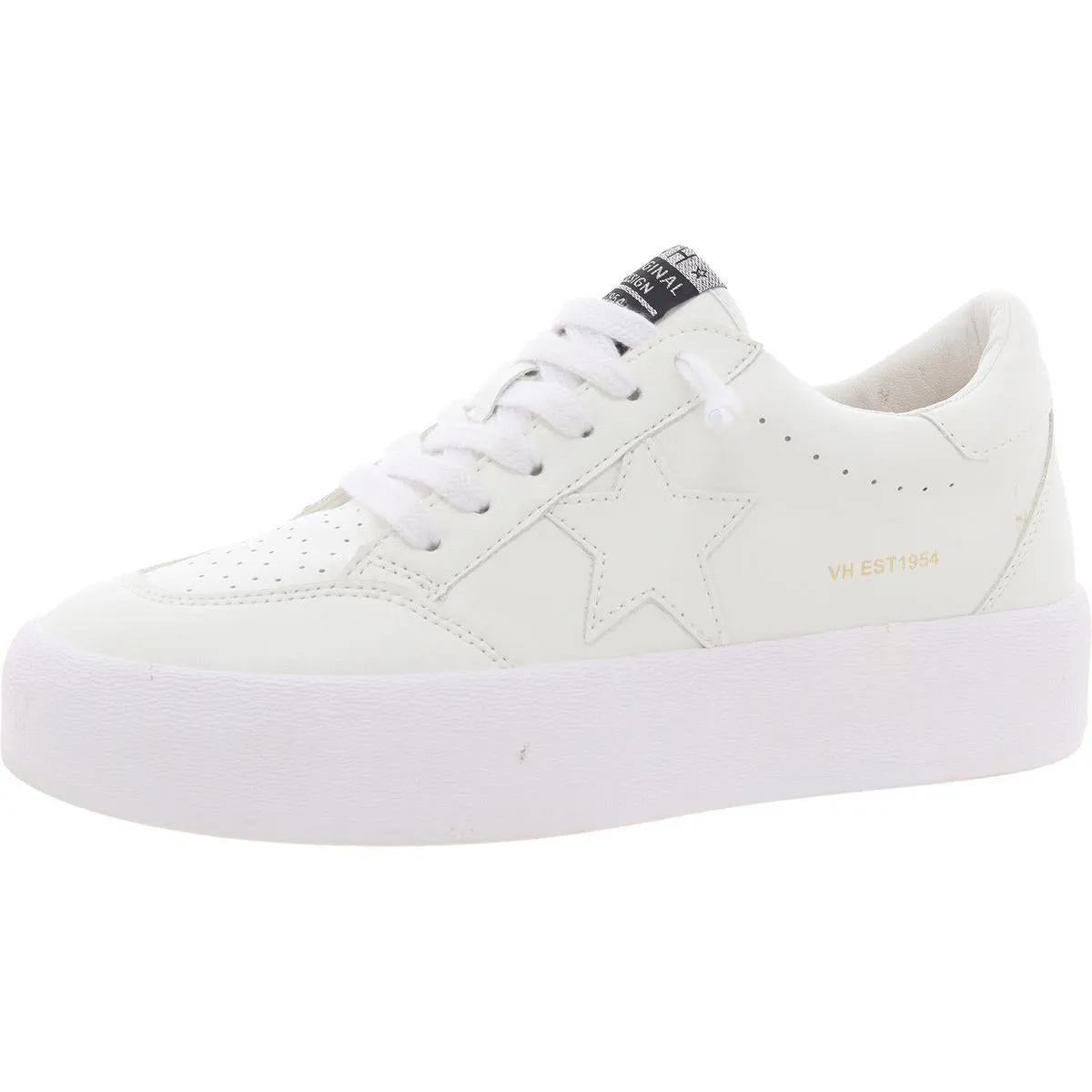 Stacey Womens Lace-Up Leather Casual And Fashion Sneakers