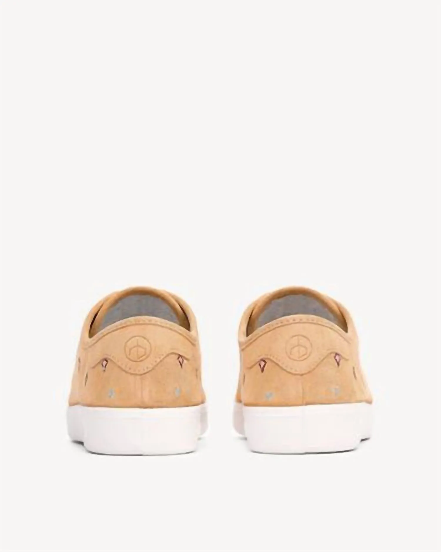 Standard Issue Lace Up Sneaker In Dune Embroidered