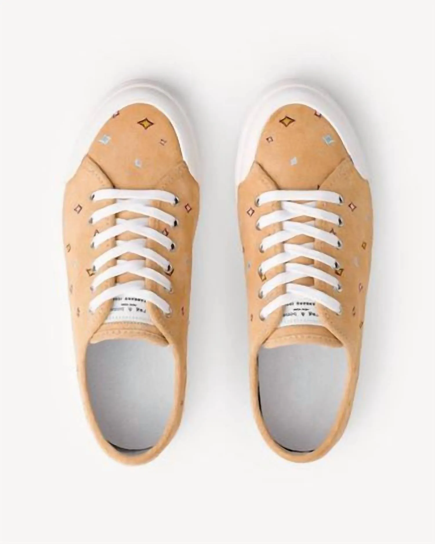 Standard Issue Lace Up Sneaker In Dune Embroidered
