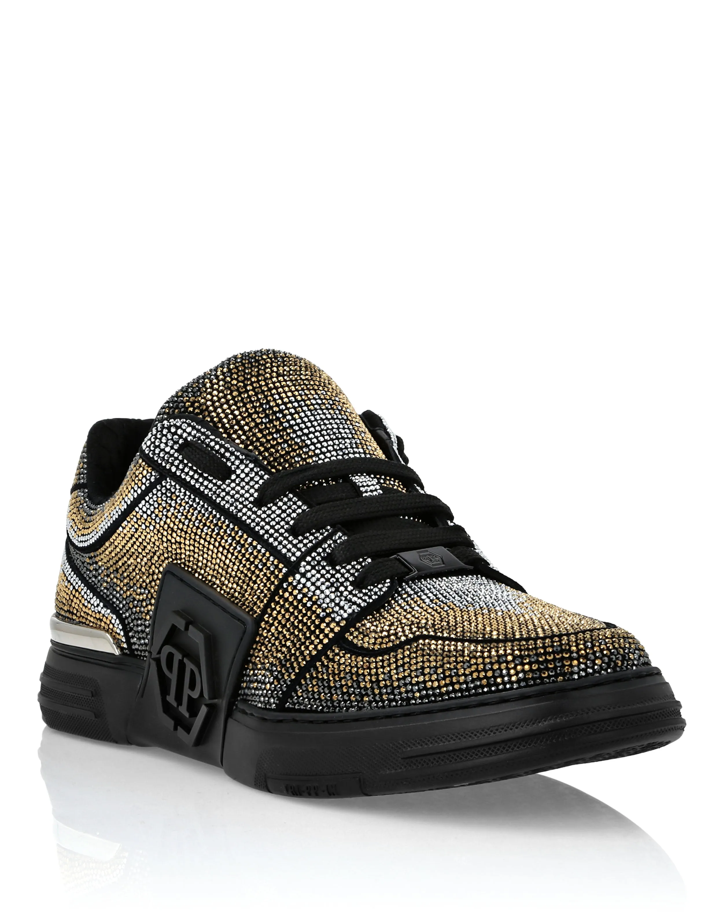Suede Lo-Top Sneakers Strass Hexagon