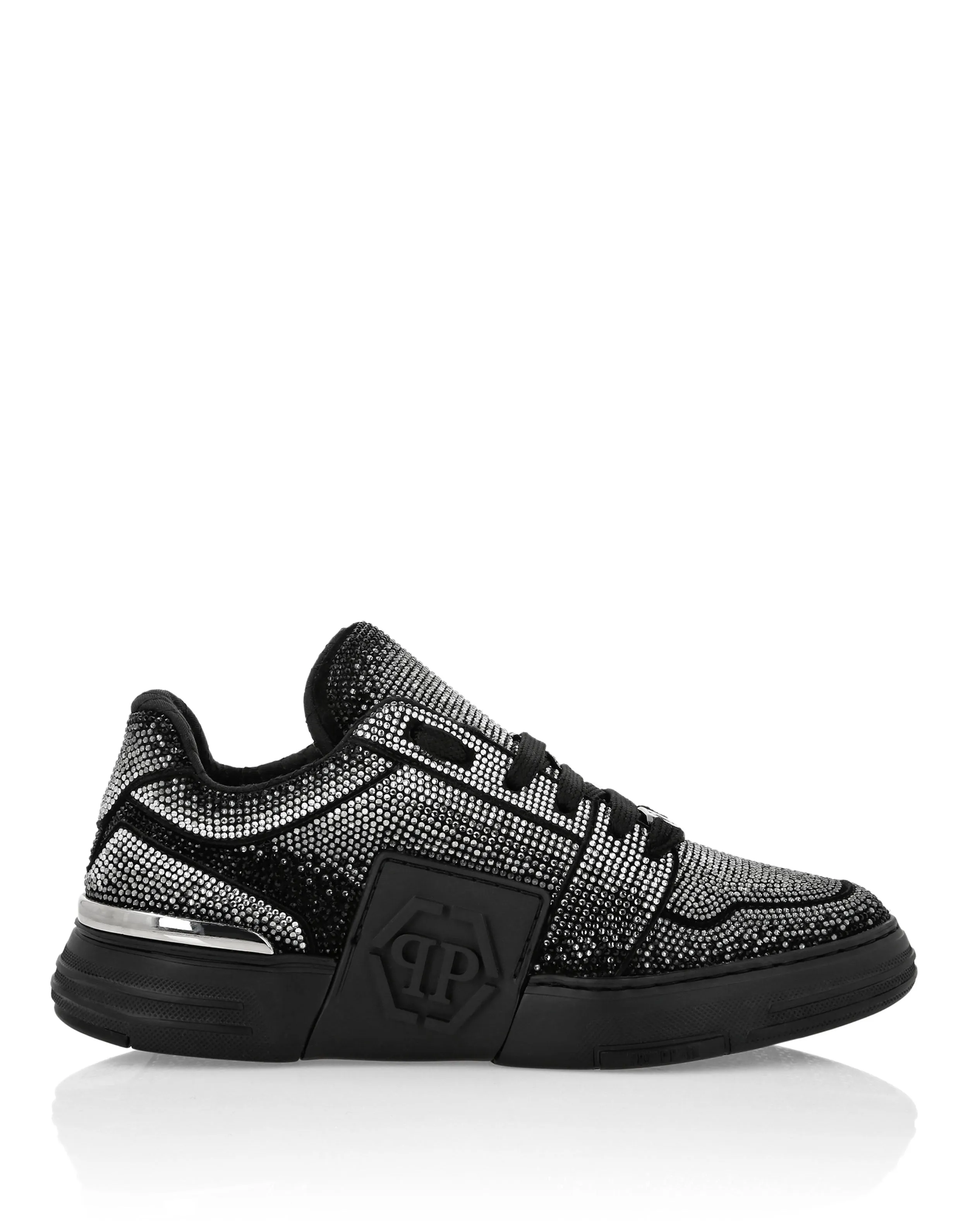 Suede Lo-Top Sneakers Strass Hexagon