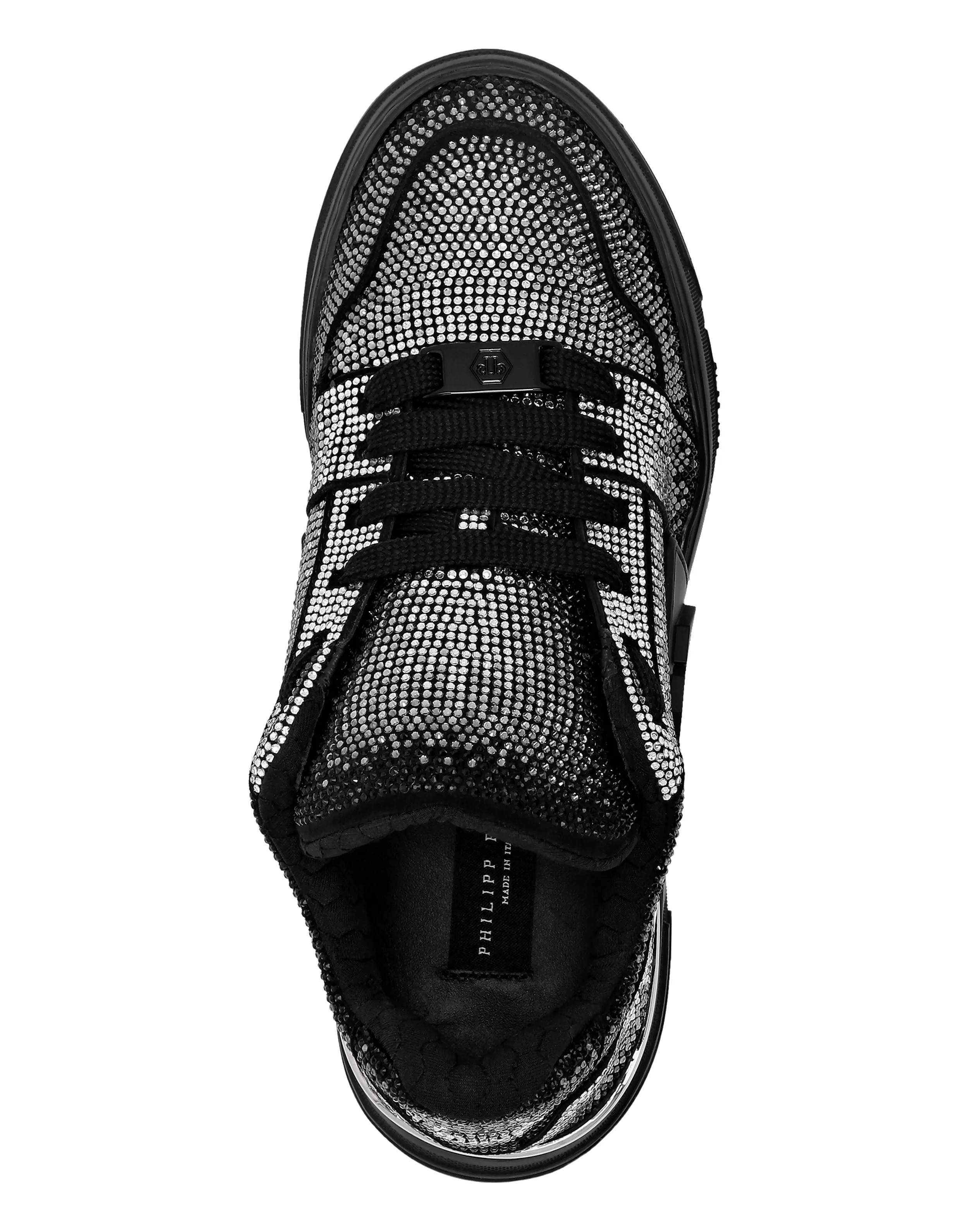 Suede Lo-Top Sneakers Strass Hexagon