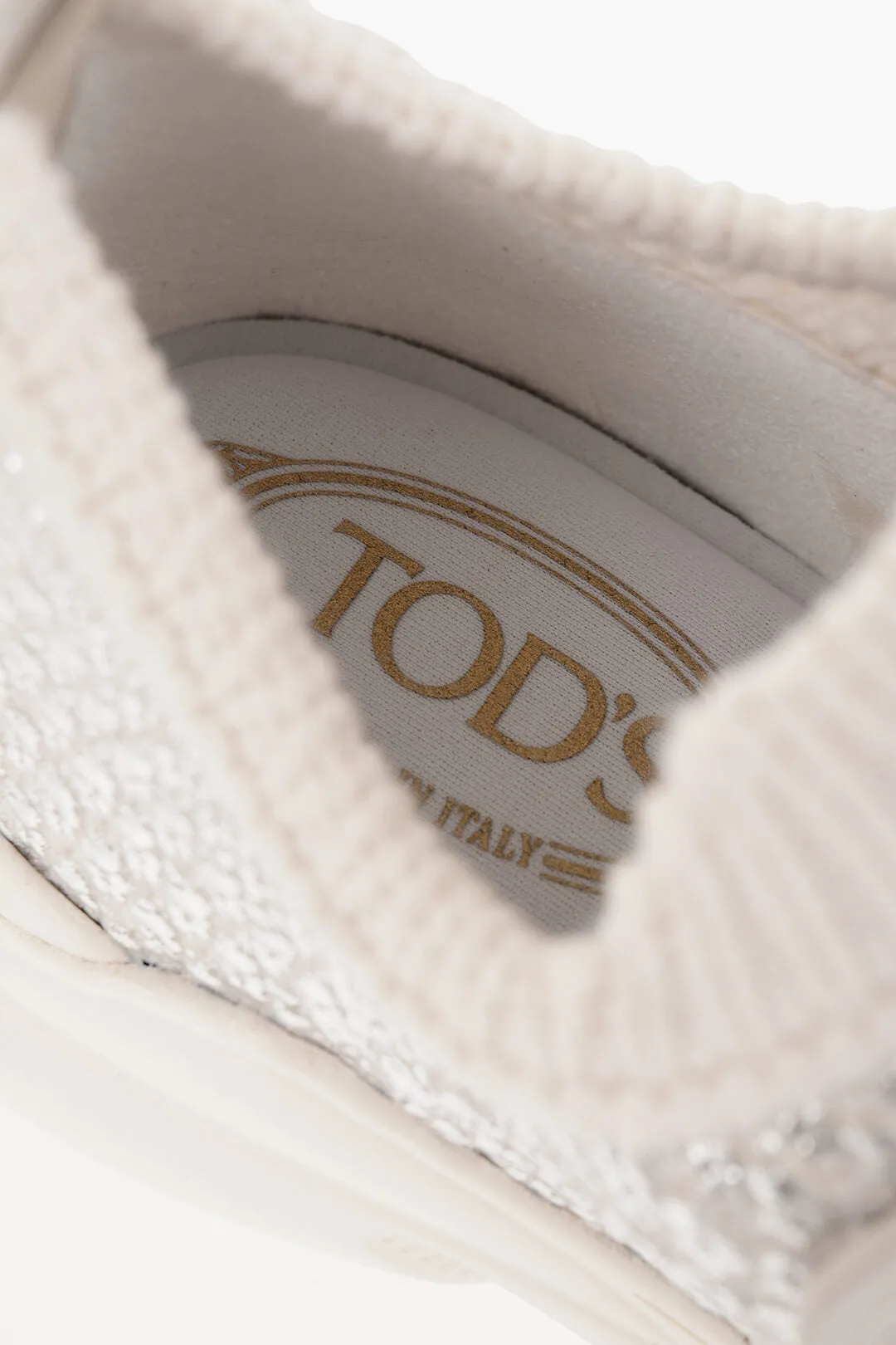 Tod's Fabric Slip On Slip On Sneakers With Leather Monogram