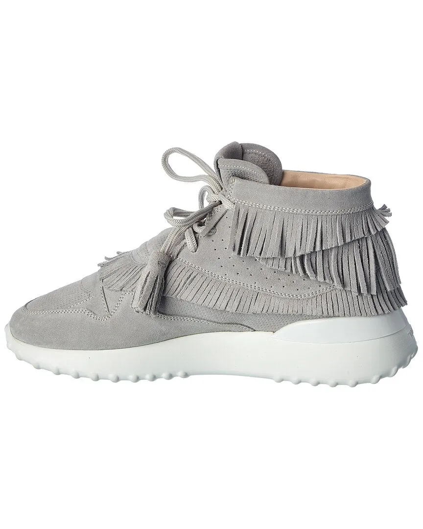 TODs Fringed Suede Sneaker