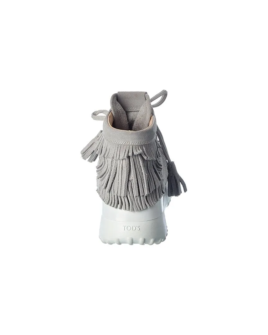 TODs Fringed Suede Sneaker
