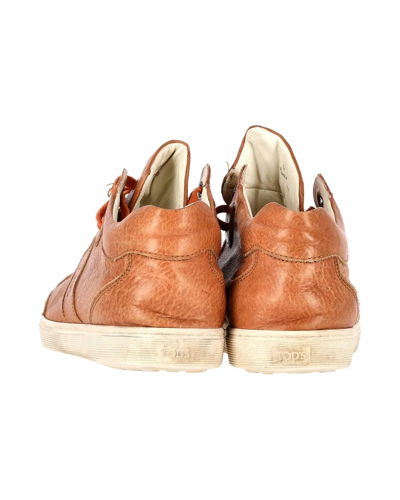 Tod's Low Top Sneakers in Brown Leather