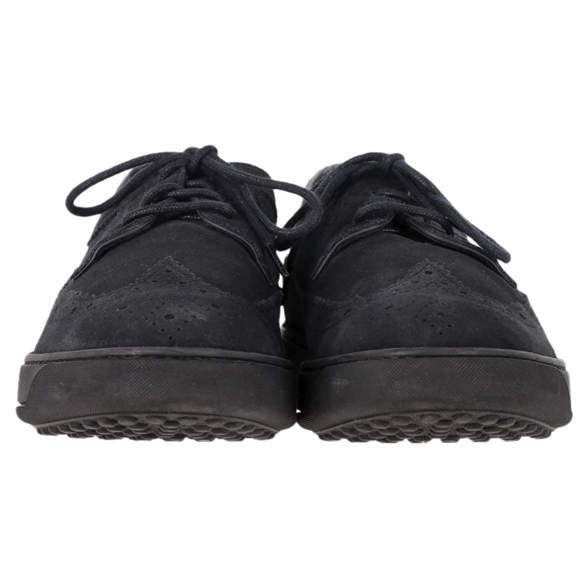 Tod's Wingtip Lace-Up Sneakers in Black Suede