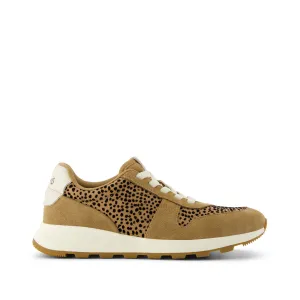 TRVL LITE Retro Runner Brown Mini Cheetah Water Repellent Sneaker